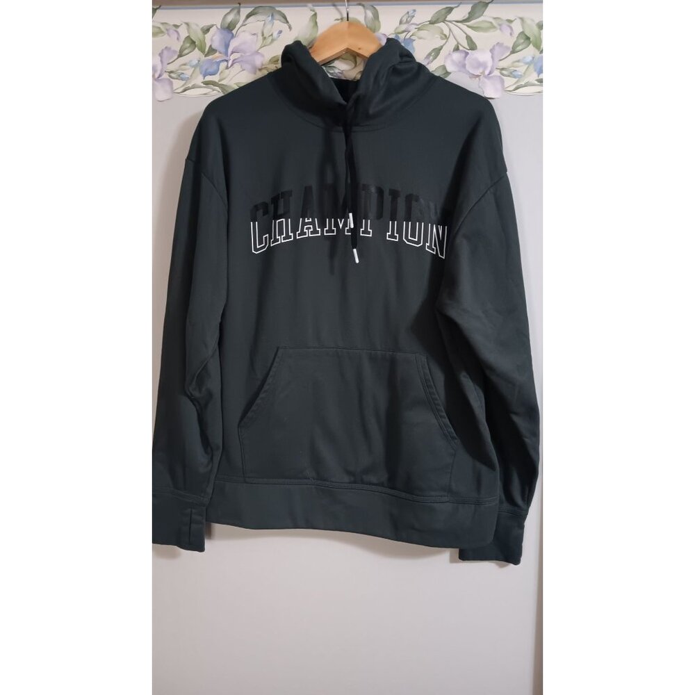 Champion Large Grey Pullover Athleisure Casual Comfort Gym Pocket Sweatshirt